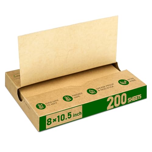 EcoDispose Precut POP UP Deli Paper Sheet Pack of 200, Interfolded Heavy Paper for Food Wrap and Serving (8" x 10-1/2", Kraft） - color: Kraft, size: 8“x10.5”inch