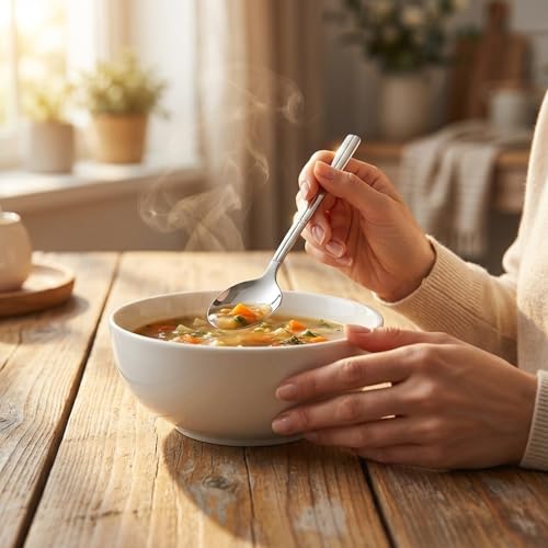 12-Piece Stainless Steel Dinner Spoons Table Spoons, 7.83-Inch