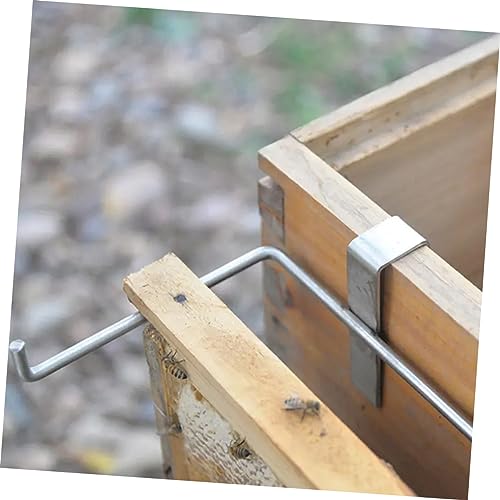 Stainless Steel Beekeeping Frame Holder Sturdy Beehive Storage Rack for Frame Access 3pcs Beehive Support Bracket for Beekeeper Tools