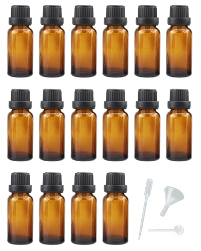 50 Pack Set 30ML Amber Glass Bottle with Orifice Reducer and Cap Small Essential Oil Vials with 2 Pipettes - size: 30ML