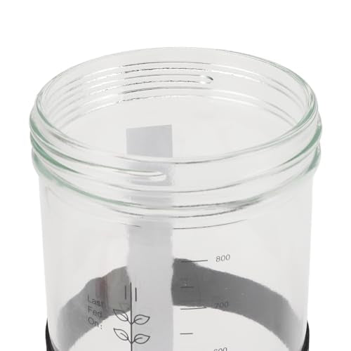 Zerodis Fermentation Equipment 34oz Glass Jar with Thermometer Date Marked Feeding Band Silicone Lid Cloth Cover Scraper for Sourdough Bread Baking Supplies Home Baking Supplies