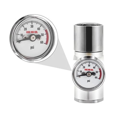 Home Brewing 0-60PSI Mini Co2 Regulator,Portable Co2 Charger with Stable Pressure & Steel Ring Gas Inlet,Homebrew Carbonated Kit Wine Accessories(C) - color: C
