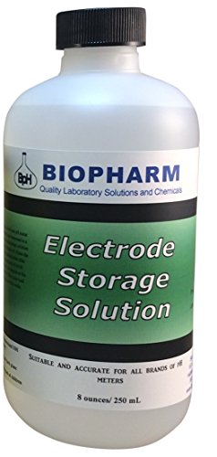Biopharm pH/ORP Electrode Storage Solution, 250 mL. KCl-Based Formula | Keeps Your Probe Conditioned and Helps Extend its Life. Contains 1M KCl plus other ingredients to improve probe performance.