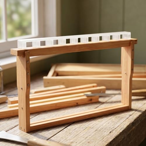 10Pcs Beehive Frame Clips - Durable Plastic Spacers for Hive Stability, Beekeeping Tools with Anti-Shake Design, Easy to Install