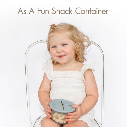 Moonkie Silicone Baby Food Containers | 8oz/4 oz Baby Food Storage Jars with Airtight Lids and A Snack Cup Lid | Freezer,Microwave and Dishwasher Safe, Reusable Baby Food Jars for Infant & Toddler - size: 2pack 4oz/2pack 8oz