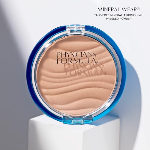 Physicians Formula Mineral Wear Talc-Free Airbrushing Pressed Powder, Full Coverage Mineral Face Powder for Sensitive Skin – Creamy Natural - color: Talc-Free Creamy Natural