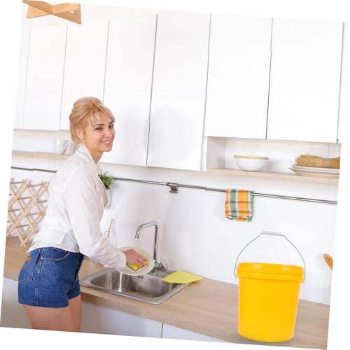 OUNONA Food-Grade Fermenting Bucket Lid Large Capacity Container for Wine and Beer Fermentation Portable Plastic Storage Pail for Fermented Beverages