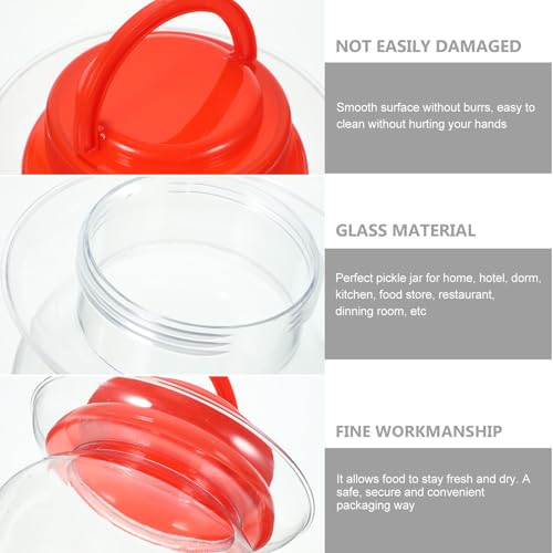 1l Fermentation Pot with Inner Lid, Airtight Plastic Pickling Jar for Home Fermenting Kimchi and Sauerkraut, Kitchen Vegetable Storage Container