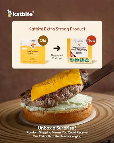 Katbite 400Pcs 6 Inch Parchment Paper Rounds, Round Parchment Paper for Cake Baking, Patty Separating, Tortilla Wrapping(2 Pack of 200Pcs) - size: 6inch-400
