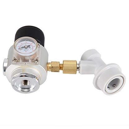 Homebrew CO2 Regulator Mini Keg Gas Regulator Corny Keg Heavy Duty 0-30 PSI Aluminum with Gas Lock Disconnect for Portable Draft Beer Dispensing