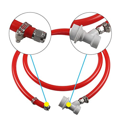 PERA 5/16" ball lock line assembly, MFL liquid disconnect with 5ft gas line for home brewing
