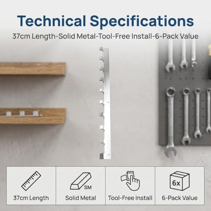 Beehive Frame Spacer Strips, Metal, Silver, 14.57 x 0.94 in, 6 Pcs | Silver finish, 14.57 x 0.94 in each, no extra tools required, for beehive box frame assembly