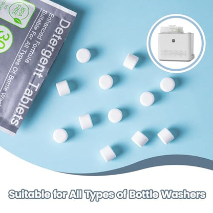 NCVI 150 PCS Detergent Washing Block Tablets, All-in-one Stain Removal, Sterilization and Deodorization Effect Compatible with NCVI/Momcozy/Baby Brezza/Grownsy Bottle Washer Machine Soap, Low-foaming