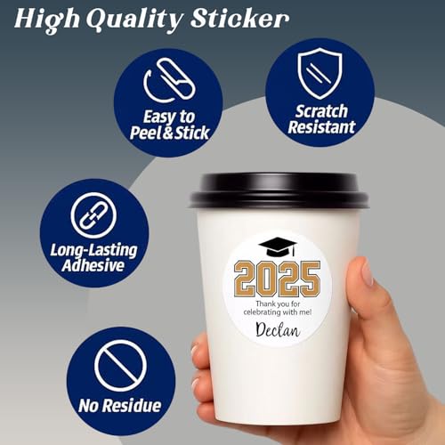 30-1000 Custom Stickers Personalized Labels on Roll, Customized Waterproof Stickers with Any Image Logo and Text. Custom Sticker for Business Logo Thank You Labels-Multi Shapes, Sizes, Backgrounds