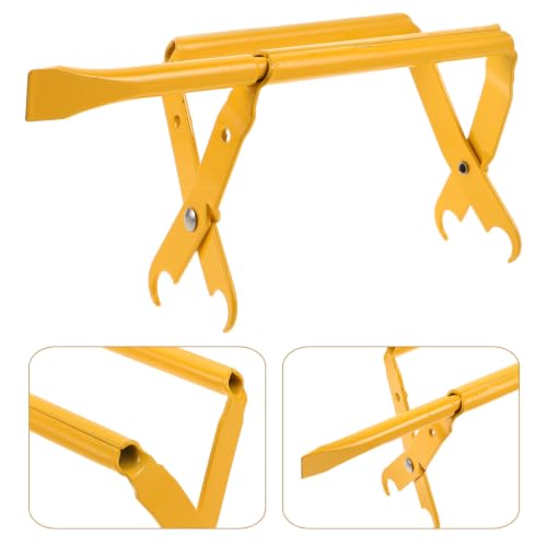 Operitacx Yellow Beekeeping Frame Holder Clamp with Stainless Steel and Plastic Lightweight Design, Ergonomic Handle for Hive Inspections and Honeycomb Frame Lifting Tool