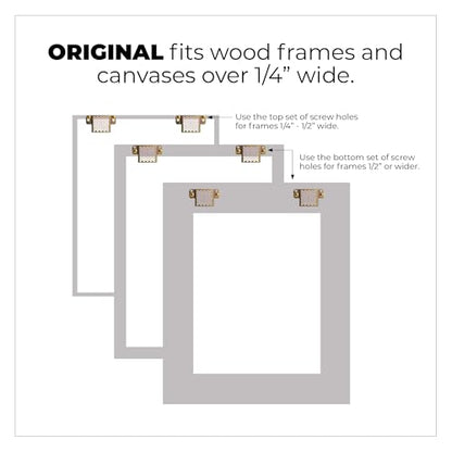 Beehive Picture Hangers | 26 Pcs Picture Hanging Hardware Kit | Fully Adjustable | for Wood Frames and Canvases on Drywall | 20 lb Capacity | Hangs 3 Frames - size: 6 Pack (Original), style: For hanging wood frames, canvases and artwork in homes, offices,