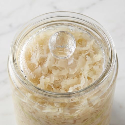 Operitacx Fermentation Glass Weights: Easy Grip Handle Fermenting Weights for Pickling - 4 Inch Wide Mouth Canning Fermenting Pickling Sourkrout Fermentation - size: 9.70X9.70X4.00CM
