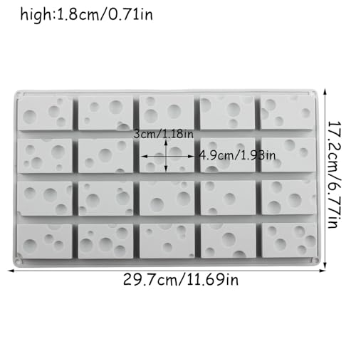 20 Cavity Cheese Silicone Candy Molds For Candy Chocolate Cake Decoration