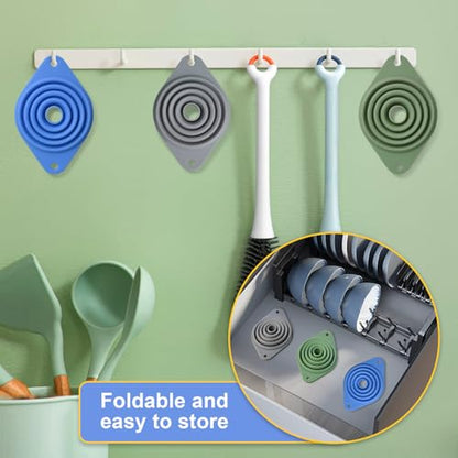 Kitchen Funnel Set 3 Pack,Funnels for Kitchen Use Filling Bottles,Silicone Funnel Collapsible,Small Funnels for Filling Small Bottles