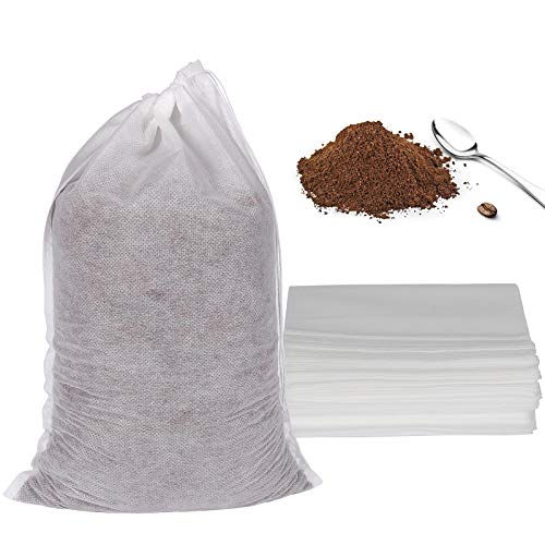 YQL Cold Brew Coffee Filter Bags, 8X12 Inch 50PCS No Mess Cold Brew Coffee Filters Disposable Mesh Brewing Bags Tea Filter Bag For Cold Brew Coffee or Tea(4x6/6x10inch Available) - size: 8x12inch