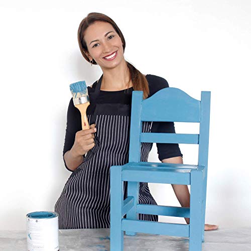 Chalk Paint Brushes for Furniture 5-Piece Set, Natural Bristle Round & Oval - 3 Small & 2 Large Wax Brushes (2-2.5"), Compatible with All Chalk Paints, Annie Sloan, Painting, Stenciling, Waxing.