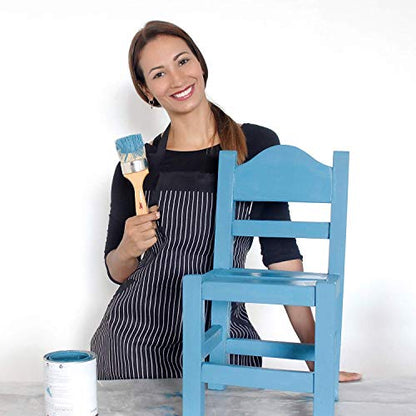 Chalk Paint Brushes for Furniture 5-Piece Set, Natural Bristle Round & Oval - 3 Small & 2 Large Wax Brushes (2-2.5"), Compatible with All Chalk Paints, Annie Sloan, Painting, Stenciling, Waxing.
