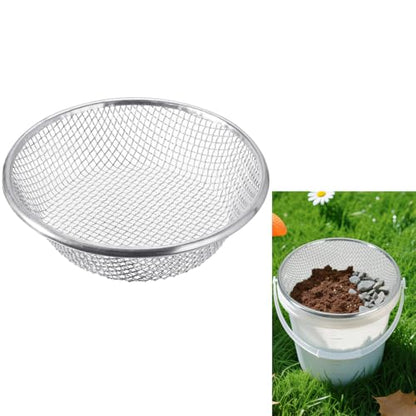 Soil Sifter Sieve Rock Sifter, Galvanized Screen for Compost, Dirt, Garden Soil Sieve Fits 5 Gallon Bucket, Rust-Resistant Compost Sifter,1/4in - style: 1/4in