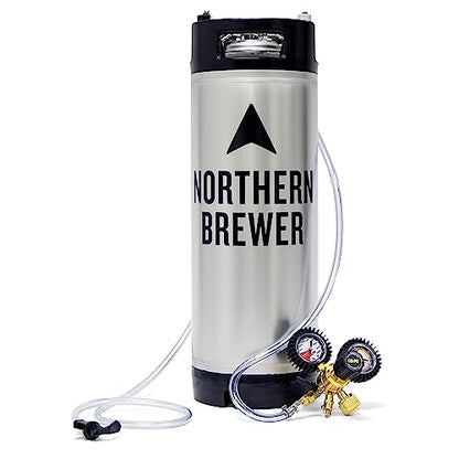 Draft Brewer® Single Homebrew Kegging System with New Ball Lock Keg