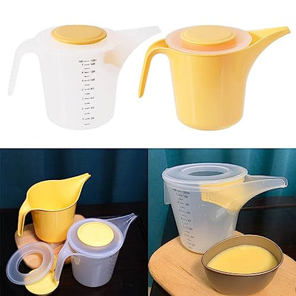 Measure Pitcher with Splashs Cover Multipurpose Measuring Cup Mixing Pitcher 1500ml Large Capacity Plastic Pour Cup