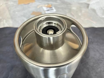 64oz Commercial Beer Keg 2L American Barrel Keg with D System Sankey Valve for Craft and Draft Beer
