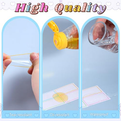 160 Pcs Dry Erase Labels, 2.4"x 1.2" Removable Dry Erase Stickers Waterproof Reusable Labels Easy Peel Off Sticky Notes for Storage Bins Whiteboard Refrigerator Food Containers Kitchen School Office