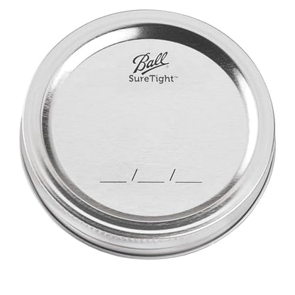 Ball Regular Mouth Easy Label Glass Mason Jars with Lids and Bands, Used for Canning, Pickling, Juice, Jam, Jelly, Quart Size 32 Ounce (Pack of 3)