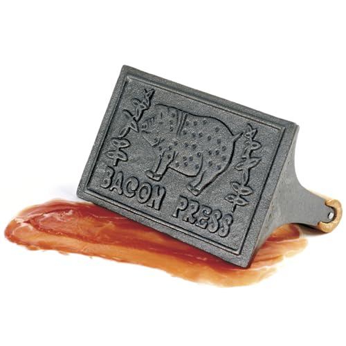 Norpro Cast Iron Bacon Press with Wood Handle