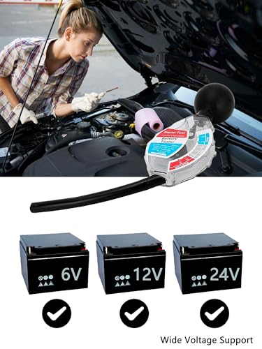 Watris Veiyi Rapid Battery Hydrometer Tester for Golf Cart Battery System | Inhalation, 6V 12V 24V, Deep Cycle Battery Tool, Fast Detection Tool