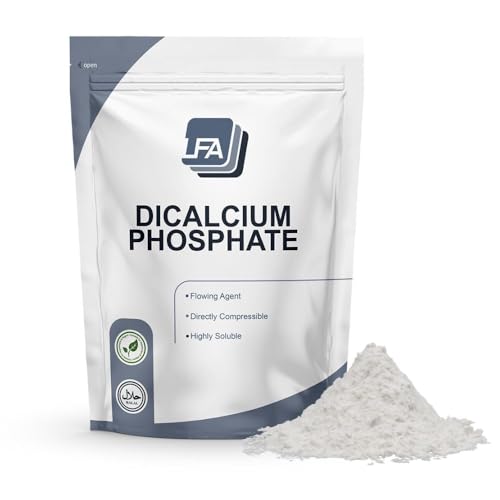 Dicalcium Phosphate Dihydrate DCPD Powder - 5 kg (11 lb) - Tablet & Capsule Flowing Agent - Food Anti-Caking Agent & Supplement Filler - size: 11 Pound (Pack of 1)