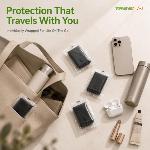 TREEGO Black Individually Wrapped Nitrile Gloves Bundle, Small, 110 Pairs Total, Disposable 5 Mil Latex Free Powder Free Gloves for BBQ, Food Prep, Outdoor Cooking, Catering, Cleaning & Everyday Use
