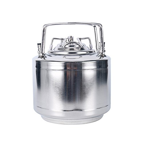 Stainless Steel 1.6 Gallon Mini Ball Lock Keg System For Small Batch HomeBrewing Beer Brewing Strap Handle (6L)