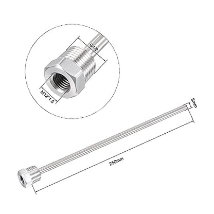 uxcell 8mm Dia G1/2 Thermowell Weldless Stainless Steel 304 with Cable Gland 250mm Length for Beer Fermenter, White - color: White, size: G1/2 x 250mm
