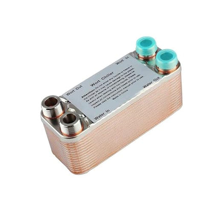 20/30/40 Plate Stainless Steel Wort Chiller, Counter Flow Heat Exchanger Beer Cooler for Homebrew Brewing, Efficient Rapid Cooling Tool(20 Plates) - color: 20 Plates