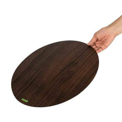Restaurantware Cater Tek 13.8 Inch Charcuterie Boards 10 Faux Wood Cheese Boards - Round Stackable Dark Paper Cardboard Charcuterie Boards Disposable For Serving At Catered Events - color: Dark, size: 13 3/4"