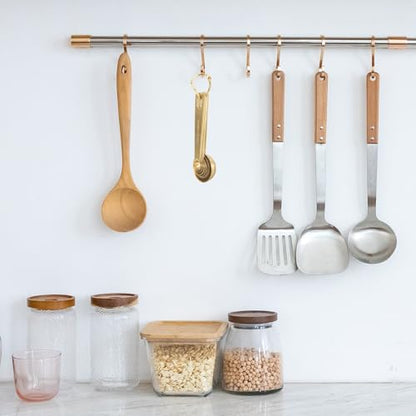 Measuring Spoons,304 Stainless Steel Measuring Cups & Spoon Set of 7 Piece:1Tbsp&1/2Tbsp,1tsp,3/4tsp,1/2tsp,1/4tsp,1/8tsp Teaspoon Coffee Scoop Tablespoon for Dry and Liquid Ingredients,Gold - color: Gold