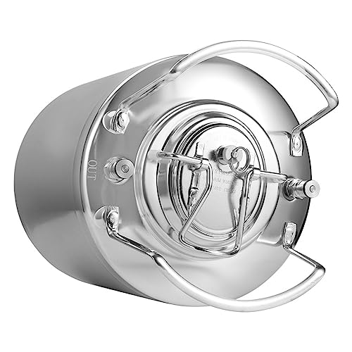 10L Cornelius Keg Kit,Stainless Steel Brewery Beer Keg Barrel Beverage Container with Beer Tap,Co2 Regulator & 0.6L Soda Bottle