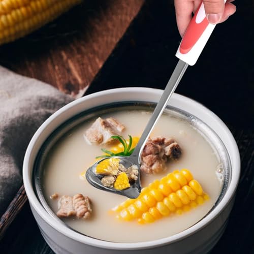 Canning Ladle, Metal Ladle Soup Serving Ladles Stainless Steel Canning Ladle Long Handled Ladle Oil Soup Spoon Pouring 12.2 x 3.43 Inches, 1 Piece