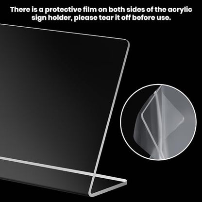 15 Pcs Acrylic Mini Chalkboards Labels for Food, 4X6 Inch Food Label Table Sign Cards, Mini Chalkboard Labels, Reusable Buffet Displays, Bright White, Includes 6 Liquid Chalk Markers - color: White-1