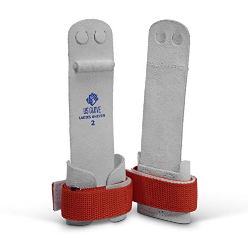 US Glove Integrity Women RKO Uneven Bar Grips - Women's Gymnastics Leather Grips for Vault & Weightlifting - Made in USA - size: 4 (7 5/16"), style: Hook & Loop