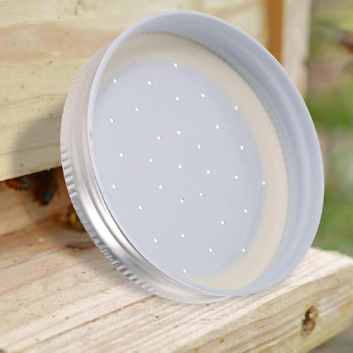 KALLORY 6Pcs Bee Watering Station and Beehive Entrance Feeder Set for Beekeepers, Outdoor Garden Water Feeder with Sturdy Caps, Watering Supplies for Traditional Hive Beekeeping