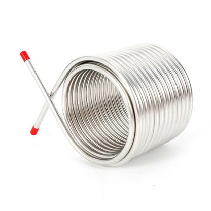 50' Brew Supply Stainless Steel Wort Chiller Cooling Coil Pipe Double Layer, Home Brewing Beer Immersion Stainless Steel, Beer Wine Cooler, Homebrew Immersion Chiller Cooling Pipe