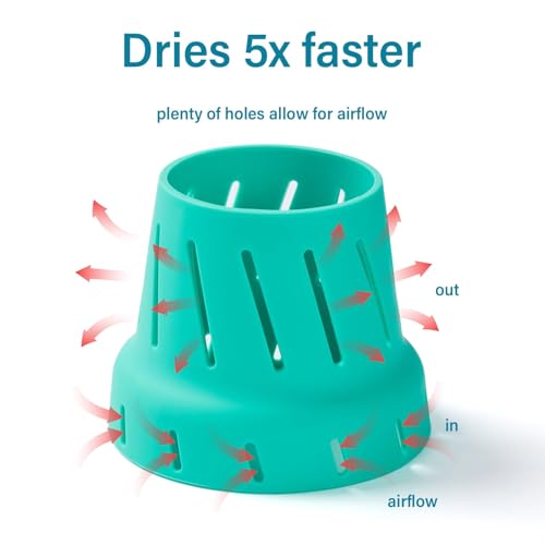 Water Bottle Drying Rack: Silicone Bottle Rack for Faster Drying, Plastic Bag Drying Holder and Cup Accessories Fits Wine Glasses, Coffee Mugs, Fits for Stanley Owala Hydro Flask Yeti CamelBak