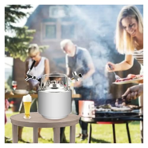 Home Brewing Mini Keg CO2 Regulator, Portable Beer Keg Charger, CO2 Dispense with 3/8 "Thread and GasBall Lock Disconnect0-60 PSI Carbonation Brewing Accessories