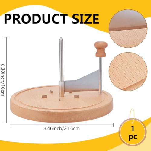 Cheese Curler Wood and Stainless Steel Cheese Curler Wheel Shaver Cutter Slicer for Tête de Moine Mozzarella Boska Chocolate Butter and Gourmet Charcuterie Boards